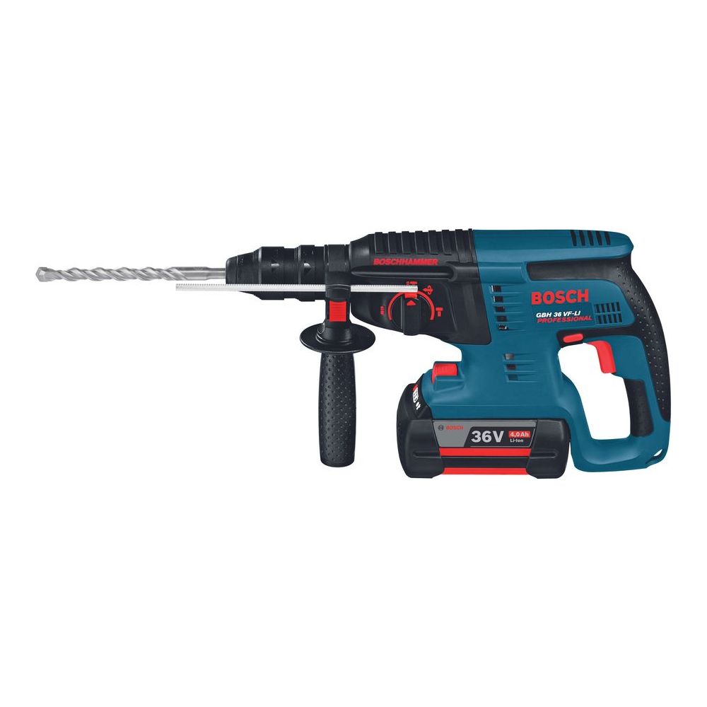 Bosch 36V 32mm Professional SDS Plus Combination Hammer 5.8J 4.9kg with 3x 4.0 Ah Batteries and Charger